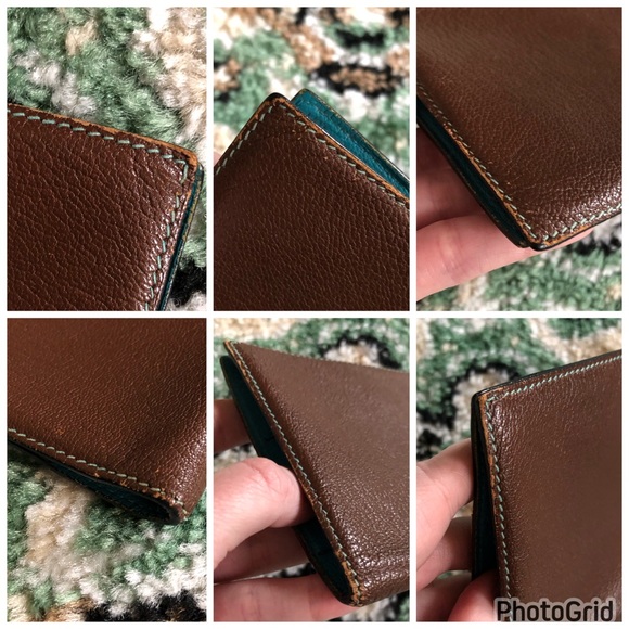 Hermès AUTHENTIC Vision Simple Leather Agenda Notebook Cover Dark Brown Blue - Picture 8 of 16